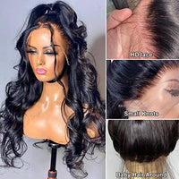 Doiwile 26 inch Body Wave Lace Front Wigs Human Hair Pre Plucked,13X4 HD Transparent Lace Front Wigs Human Hair Wigs for Black Women,Glueless Human Hair Lace Front Wigs with Baby Hair