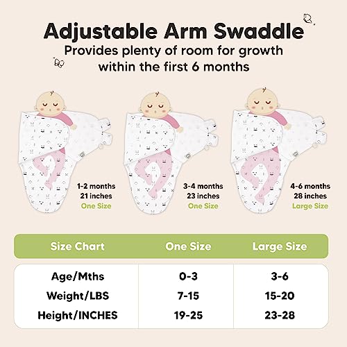 KeaBabies 3-Pack Organic Baby Swaddle Sleep Sacks - Newborn Swaddle Sack, Ergonomic Baby Swaddles 0-3 Months, Swaddles for Newborns, Baby Sleep Sack,Baby Swaddle Blanket Wrap,Baby Essentials (Nordic)