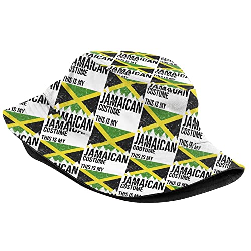 Jamaica Flag Bucket Hat, Unisex Jamerica Hat Outdoor Beach Summer Fisherman Cap for Women Men