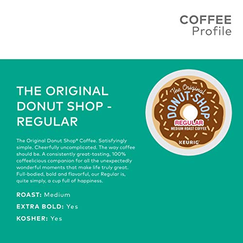 The Original Donut Shop, Regular, Single-Serve Keurig K-Cup Pods, Medium Roast Coffee, 144 Count (6 Boxes of 24 Pods)