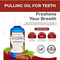 Dale Audrey Organic Oil Pulling for Teeth and Gums | Natural Oral Pulling Rinse Mouthwash | Essential Oils for Bad Breath to Whitening Teeth & Fresh Breath |Mint, Cinnamon, Bubblegum (8oz, 3Pack)