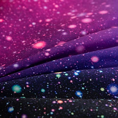 Tailor Shop Galaxy Comforter Set Colorful Outer Space Rainbow Bedding Set Full for Girls Boys Kids Bedroom Decoration - Includes 1 Comforter 2 Pillowcases……