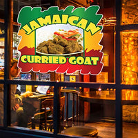 Food Truck Decals Jamaican Curried Goat Concession Restaurant Die-Cut Vinyl Sticker & Sign 10 in on Longest Side