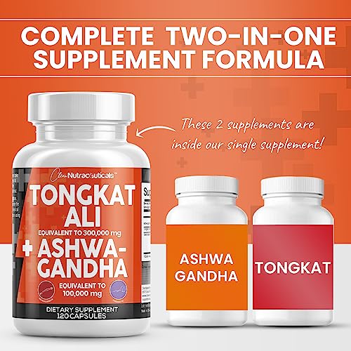 Clean Nutraceuticals Shilajit Supplement 10,000mg with Sea Moss 6000mg, Ashwagandha 6000mg, Tongkat Ali, Boron, Magnesium - Fulvic Acid Capsules for Men - 90 Count