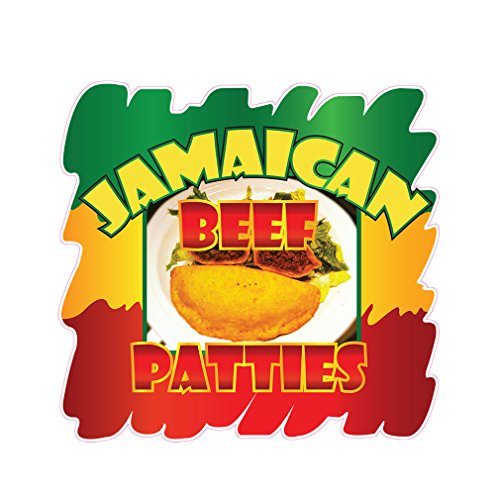 Jamaican Beef Patties Concession Restaurant Food Truck Die-Cut Vinyl Sticker 10 inches