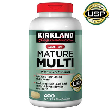 Kirkland Signature Adult 50+ Mature Multi Vitamins & Minerals, 400 Tablets