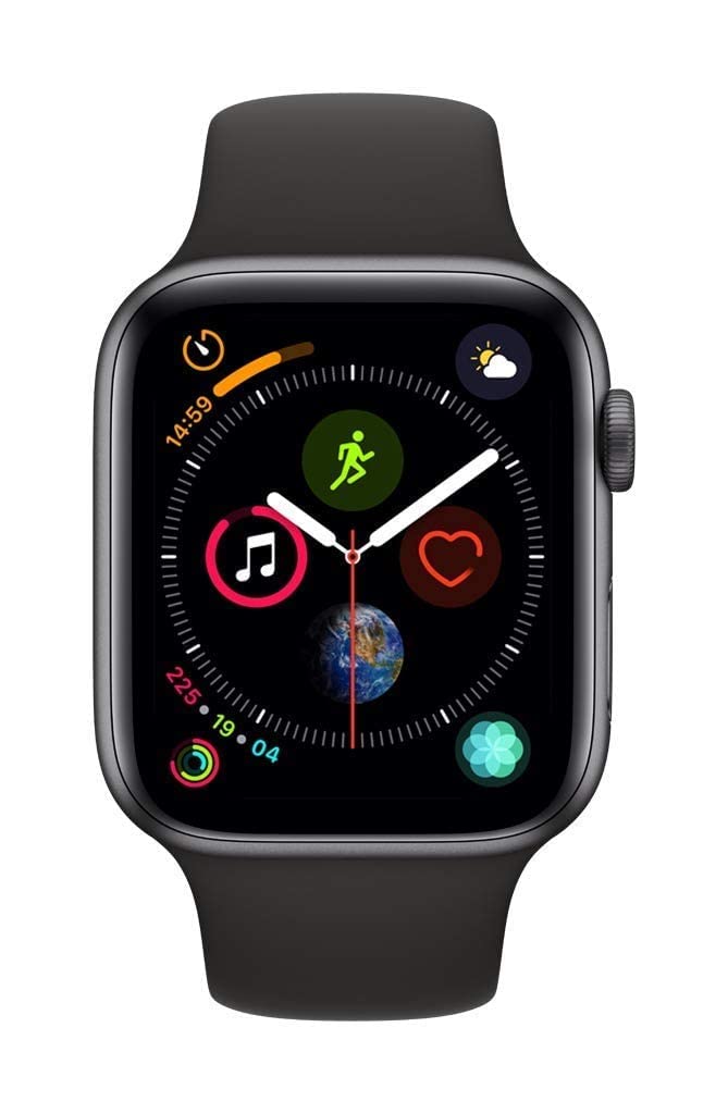 Apple Watch Series 4 (GPS, 44MM) - Space Gray Aluminum Case with Black Sport Band (Refurbished)
