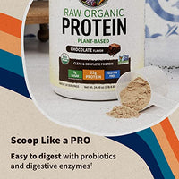 Organic Vegan Chocolate Protein Powder - Garden of Life – 22g Complete Plant Based Raw Protein & BCAAs plus Probiotics & Digestive Enzymes for Easy Digestion, Non-GMO Gluten-Free, Lactose Free 1.5 LB