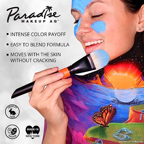 Mehron Makeup Paradise Makeup AQ 8 Color Basic Palette | Magnetic Refillable Body Paint & Face Paint Palette | Professional Water Activated Makeup for Costumes, SFX, Halloween, & Cosplay