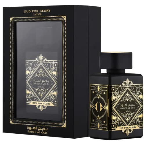 Lattafa Perfumes Bade'e Al Oud, Oud for Glory for Unisex Eau de Parfum Spray, 3.4 Ounce