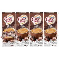 Nestle Coffee Mate Coffee Creamer, Cafe Mocha, Liquid Creamer Singles, Non Dairy, No Refrigeration, Box of 50 Singles (Pack of 4)