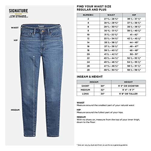 Signature by Levi Strauss & Co. Gold Women's Totally Shaping Pull-On Skinny Jeans (Available in Plus Size), Immaculate, 4 Medium