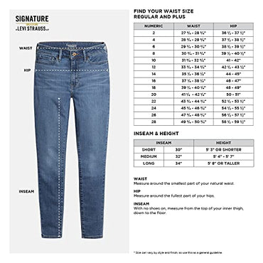 Signature by Levi Strauss & Co. Gold Women's Totally Shaping Pull-On Skinny Jeans (Available in Plus Size), Immaculate, 4 Medium