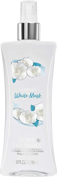 Body Fantasies Signature Fragrance Body Spray, Fresh White Musk, 8 Fluid Ounce