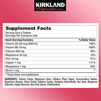Kirkland Signature Calcium Citrate 500mg, 500 Count (Pack of 2)