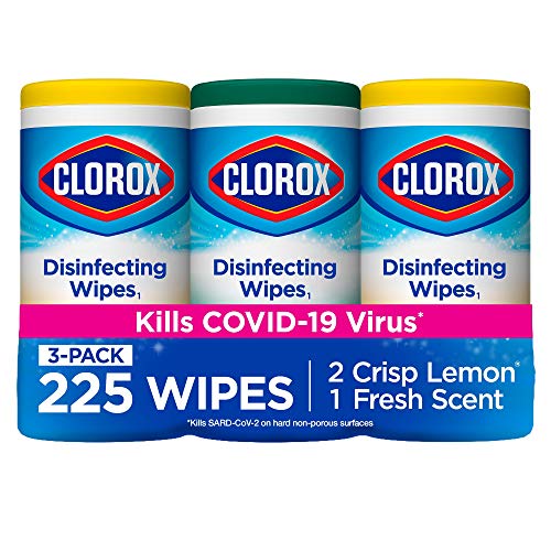 Clorox Disinfecting Wipes Value Pack, Cleaning Wipes, Bleach Free, 75 Count Each, Pack of 3 (Package May Vary)