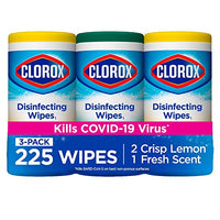 Clorox Disinfecting Wipes Value Pack, Cleaning Wipes, Bleach Free, 75 Count Each, Pack of 3 (Package May Vary)