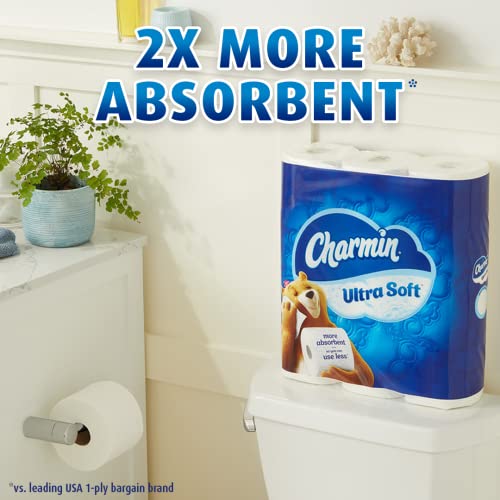 Charmin Ultra Soft Toilet Paper, 18 Super Mega Rolls = 108 Regular Rolls