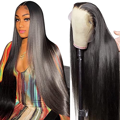 200 Density HD Lace Front Wigs Human Hair 22 Inch 13x4 Straight Lace Frontal Wigs Human Hair For Black Women,Glueless Wigs Human Hair Pre Plucked With Baby Hair