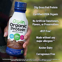 Orgain Organic Protein Shake, Grass Fed Dairy, Creamy Chocolate - 26g Whey Protein, Meal Replacement, Ready to Drink, Gluten Free, Soy Free, No Sugar Added, 14 Fl Oz (Pack of 12) (Packaging May Vary)