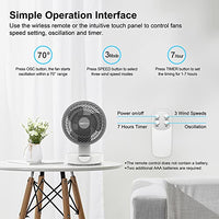 BUSYPIGGY Air Circulation Fan- 8 Inch Desk Fan, Portable Small Fan with 3-Speed Adjustable, Personal Desktop Fan can be Timed, Oscillating Fan with Hook and Remote Control Suitable For Most Scenes