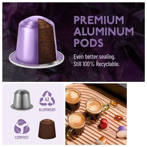 ROSSO CAFFE Espresso Coffee Pods for Nespresso Machines - Reserve Edition - 80 Aluminium Capsules - Compatible with all Nespresso Original line Machines (Premium Variety Pack)