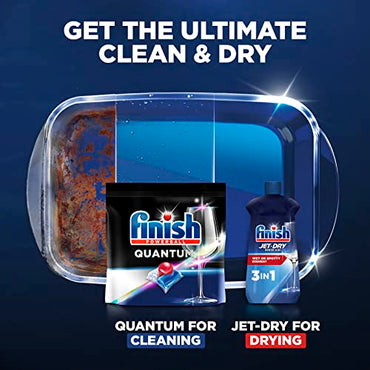Finish - Quantum with Activblu Technology - 50ct - Dishwasher Detergent - Powerball - Ultimate Clean and Shine - Dishwashing Tablets - Dish Tabs-(Packaging May Vary)