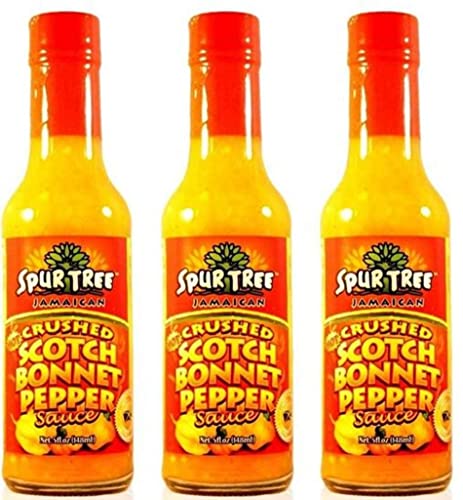 Spur Tree Jamaican Scotch Bonnet Pepper Sauce – Scotch Bonnet Hot Sauce for an Authentic Jamaican Experience – Scotch Bonnet Peppers to Spice Up Your Dish (5 Oz, 3 Pack)