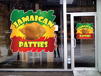 Jamaican Patties Concession Restaurant Food Truck Die-Cut Vinyl Sticker 10 inches