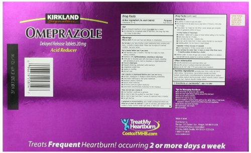 Kirkland Signature Omeprazole Delayed Release, Acid Reducer Tablets 20 mg, 42 Count