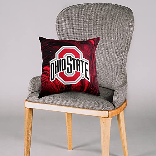 Ohio State Buckeyes 2 Sided Color Swept Decorative Pillow, 16", Made in The USA