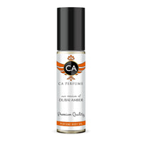 CA Perfume Impression of Bond Dubai Amber For Women & Men Replica Fragrance Body Oil Dupes Alcohol-Free Essential Aromatherapy Sample Travel Size Concentrated Long Lasting Attar Roll-On 0.3 Fl Oz/10ml