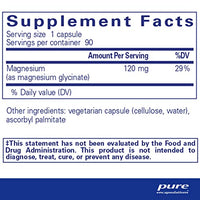 Pure Encapsulations Magnesium (Glycinate) - Supplement to Support Stress Relief, Sleep, Heart Health, Nerves, Muscles, and Metabolism* - with Magnesium Glycinate - 90 Capsules