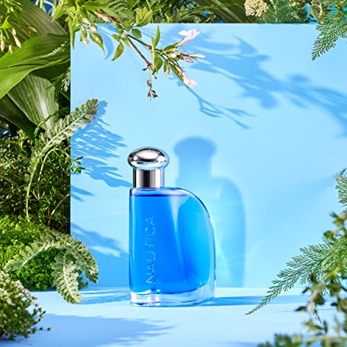 Nautica Blue Eau De Toilette for Men - Invigorating, Fresh Scent - Woody, Fruity Notes of Pineapple, Water Lily, and Sandalwood - Everyday Cologne - 3.4 Fl Oz