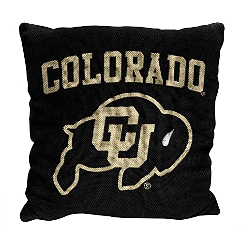 Northwest NCAA Decorative Pillow - Enhance Your Space with Woven Throw Pillows - 14" x 14" - Home D�cor College Fan Pillow (Colorado Buffaloes - Black)