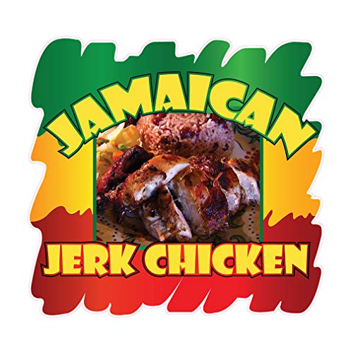 Jamaican Jerk Chicken Concession Restaurant Food Truck Die-Cut Vinyl Sticker 10 inches