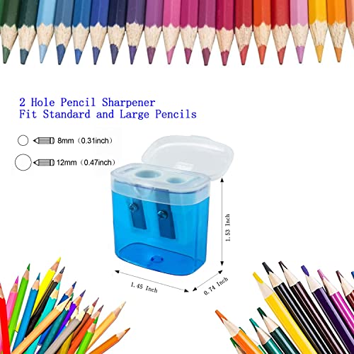 Gutyble 48 Pcs Manual Pencil Sharpeners with Lid, for School,Office and Home