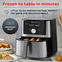 Instant Pot Air Fryer Oven, 6 Quart, From the Makers of Instant Pot, 6-in-1, Broil, Roast, Dehydrate, Bake, Non-stick and Dishwasher-Safe Basket, App With Over 100 Recipes, Stainless Steel