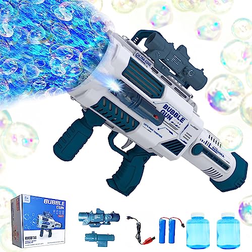 VERSDITAS Automatic Gatling Bubble Gun,That Produces Thousands of Bubbles per Minute, Suitable for Children and Adults and Perfect for Indoor and Outdoor Birthday Parties for Girl Boy