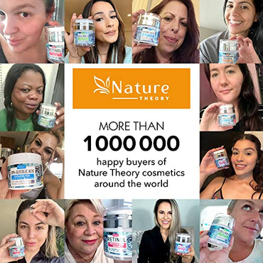 Nature Theory Women's Eye Cream, Anti-Aging Eye Bag Treatment with Retinol, Collagen, Hyaluronic Acid, Vitamin E, 1 oz