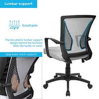 Furmax Office Chair Mid Back Swivel Lumbar Support Desk Chair, Computer Ergonomic Mesh Chair with Armrest (Gray)