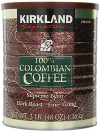 Kirkland Signature 100% Colombian Coffee 3 Pound (2 Pack)