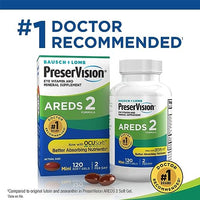 PreserVision AREDS 2 Eye Vitamin & Mineral Supplement, Contains Lutein, Vitamin C, Zeaxanthin, Zinc & Vitamin E, 120 Softgels (Packaging May Vary)