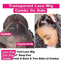 Siyun Show Curly Lace Front Wigs Human Hair Pre Plucked with Baby Hair 180 Density 13x4 Hd Lace Front Wigs for Black Women Human Hair Glueless Deep Wave Lace Frontal Wigs Human Hair 20Inch