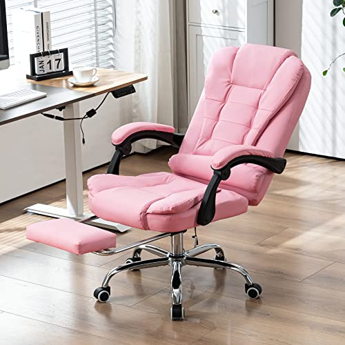 Pink padded best sale office chair