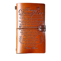 Daughter Gift from Mom, GIFTRRY To My Daughter Leather Journal, 140 Page Refillable Writing Journal, Christmas Birthday Gifts for Daughter from Mom, Mother Daughter Gifts for Adults Daughter