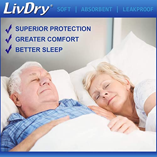 LivDry Adult XS Incontinence Underwear, Overnight Comfort Absorbency, Leak Protection, X-Small, 88-Pack