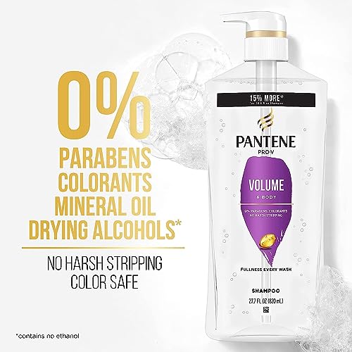 Pantene Shampoo, Conditioner and Hair Treatment Set, Volume & Body for Fine Hair, Safe for Color-Treated Hair