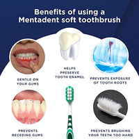 GuruNanda Mentadent Manual Toothbrush for Adults & Kids - Extra Cleaning with Soft Bristles for White Teeth Family 4 Count(Pack of 1)