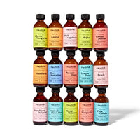 Thoughtfully Cocktails, Natural Cocktail Mixer Gift Set in Mini Glass Bottles, 15 Unique and Classic Drink Flavors Include Mojito, Passion Fruit, Peach and More, Set of 15 (NO Artificial Flavor)